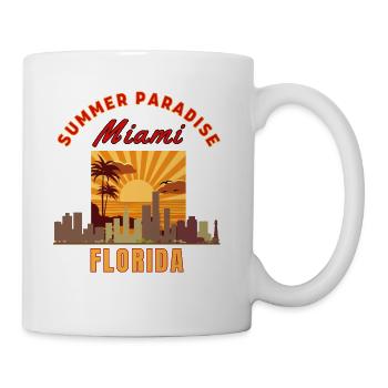 Miami Florida - Coffee/Tea Mug - white - Right