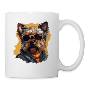 Urban Tinker: Streetwise Yorkshire Terrier Vibes - Coffee/Tea Mug - white - Right