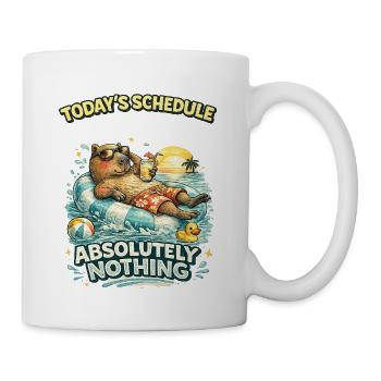 Lazy Bear Beach Day: Absolutely Nothing - Coffee/Tea Mug - white - Right