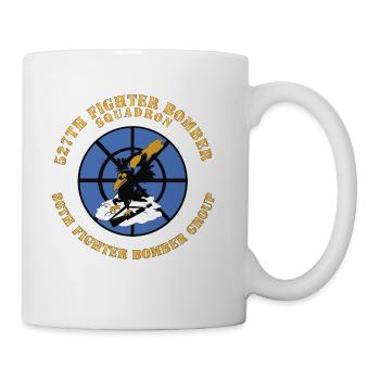 AAC 527th Fighter Bomber Sqdrn 86th Fighter Bomber - Coffee/Tea Mug - white - Right