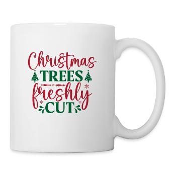Christmas Trees Freshly Cut - Coffee/Tea Mug - white - Right