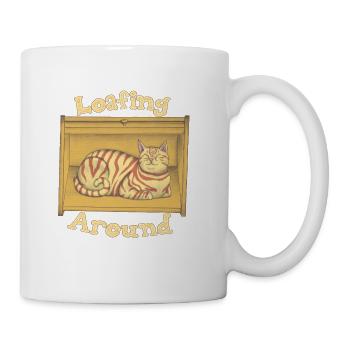Loafing Around - Breadbox Cat - Coffee/Tea Mug - white - Right