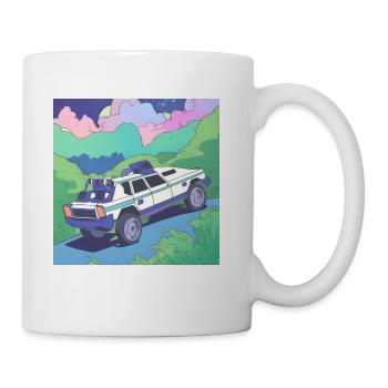"Cosmic Velocity: Futuristic Automotive Design" - Coffee/Tea Mug - white - Right