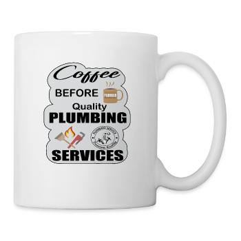 Coffee Before Plumbing Service Gifts for Plumbers - Coffee/Tea Mug - white - Right