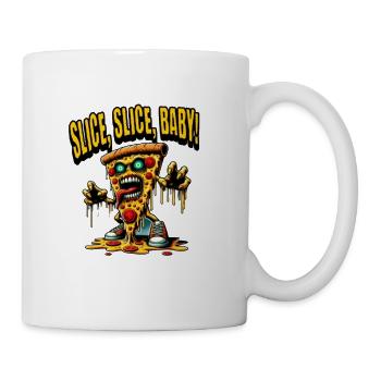 For PIZZA Lovers Merch - Slice, Slice Baby! - Coffee/Tea Mug - white - Right