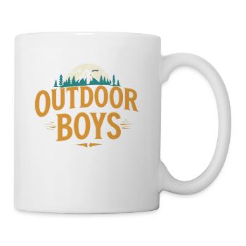 Outdoor boys - Coffee/Tea Mug - white - Right