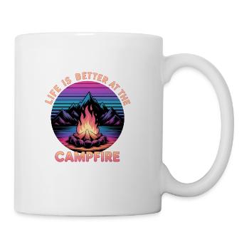 Life Is Better At Campfire - Coffee/Tea Mug - white - Right