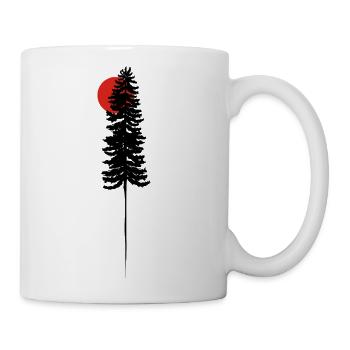 Pine Tree Sunset - Coffee/Tea Mug - white - Right