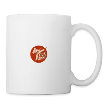 Karate Kick strike - Coffee/Tea Mug - white - Right