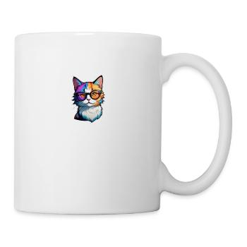 cut cat - Coffee/Tea Mug - white - Right
