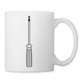mechanic screwdriver screwdriver craftsman build s - Coffee/Tea Mug - white - Right
