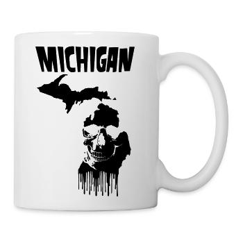 Michigan Punk Rock Skull - Coffee/Tea Mug - white - Right