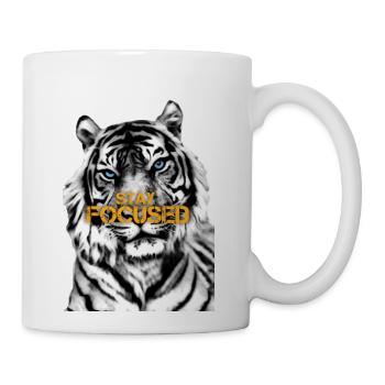 Tiger Motivation - Stay Focused - Coffee/Tea Mug - white - Right
