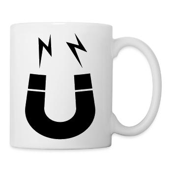 Symbol magnet logo lightning - Coffee/Tea Mug - white - Right