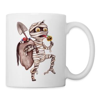 mummy halloween - Coffee/Tea Mug - white - Right