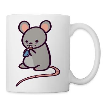Cute Rat Candy Bar - Coffee/Tea Mug - white - Right