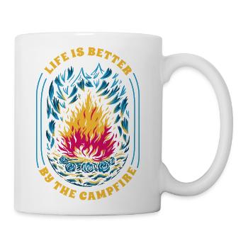 Life Is Better By The Campfire - Coffee/Tea Mug - white - Right
