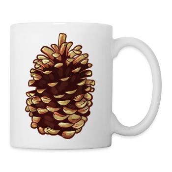 Fir Cone Or Pine Cone Autumn And Christmas - Coffee/Tea Mug - white - Right