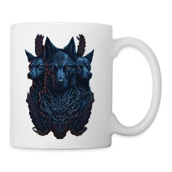 Cerberus Enigma: A Triune Guardian - Coffee/Tea Mug - white - Right