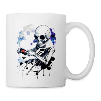 Skeleton Gamer - Coffee/Tea Mug - white - Right