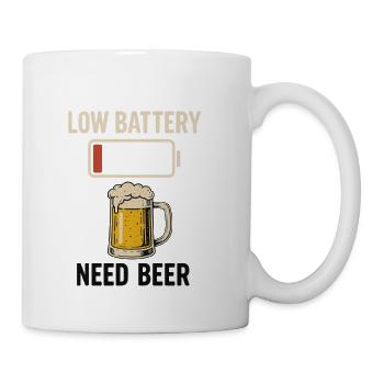 Low Battery - Coffee/Tea Mug - white - Right