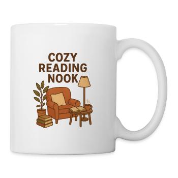 Cozy Reading Nook Illustration - Coffee/Tea Mug - white - Right