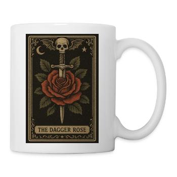 Dagger Rose Tarot Card - Coffee/Tea Mug - white - Right