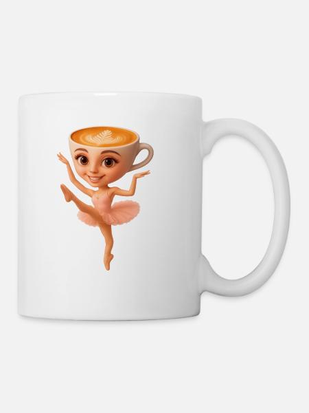 Latte Ballerina Cup - Coffee/Tea Mug - white