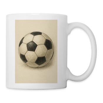 Sepia Sketch Soccer Ball - Coffee/Tea Mug - white - Right