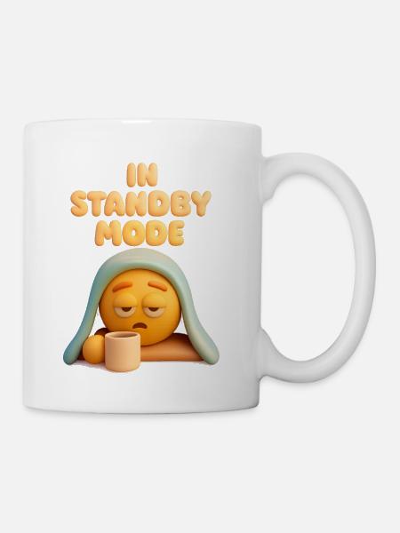 Standby Mode Sleepy face - Coffee/Tea Mug - white