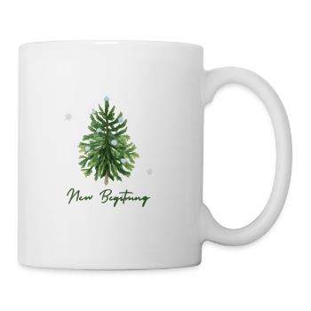 New Beginning Pine Tree Design - Coffee/Tea Mug - white - Right