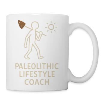 Prehistoric Homo Habilis Stone Tools - Coffee/Tea Mug - white - Right