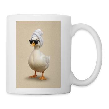 Spa Duck with Sunglasses - Coffee/Tea Mug - white - Right