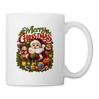 Merry Christmas Woodland Scene - Coffee/Tea Mug - white - Right