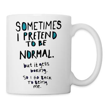Pretend to be normal - Coffee/Tea Mug - white - Right