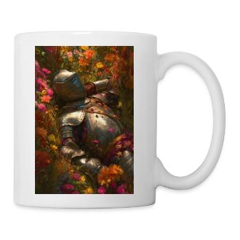 Floral Knight Rest - Coffee/Tea Mug - white - Right