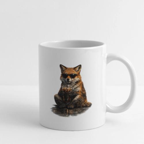 Cool Red Fox Wearing Sunglasses Drinking Coffee - Coffee/Tea Mug