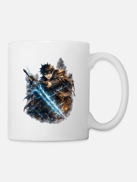 Icebound Warrior and Lightning Blade - Coffee/Tea Mug - white