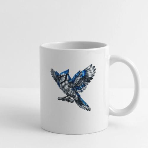 Silver Blue Jay Open Wing Perch - Coffee/Tea Mug