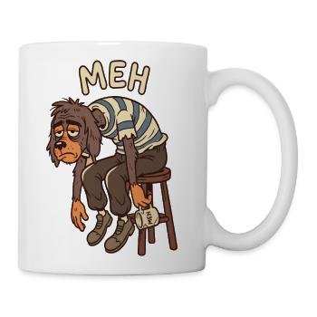 Meh Dog Striped Sweater - Coffee/Tea Mug - white - Right