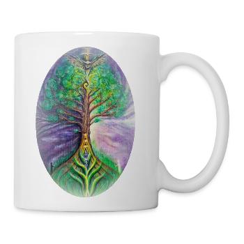 Tree of Life - Mystical Psychedelic Painting - Coffee/Tea Mug - white - Right