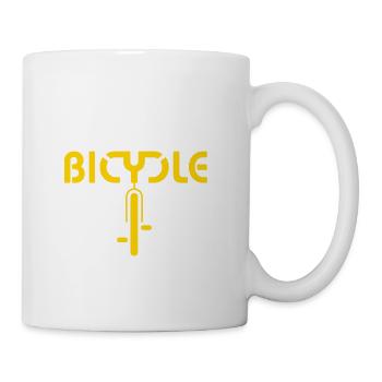 Bike Glyph in Neon Yellow - Coffee/Tea Mug - white - Right
