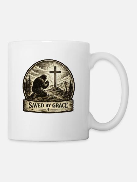 Bigfoot Saved By Grace - Coffee/Tea Mug - white