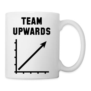 Team Upwards (Success / Progress / Black) - Coffee/Tea Mug - white - Right