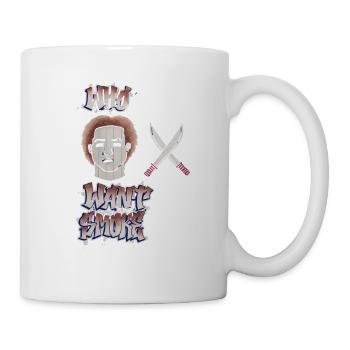 Mr Smoke Graffiti Portrait - Coffee/Tea Mug - white - Right