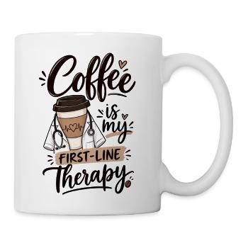 Coffee First-Line Therapy - Coffee/Tea Mug - white - Right