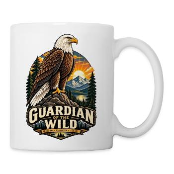 Bald Eagle Guardian of the Wild Vintage Wilderness - Coffee/Tea Mug - white - Right
