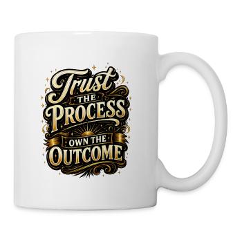  Trust The Process Own The Outcome Marlaq fashion - Coffee/Tea Mug - white - Right