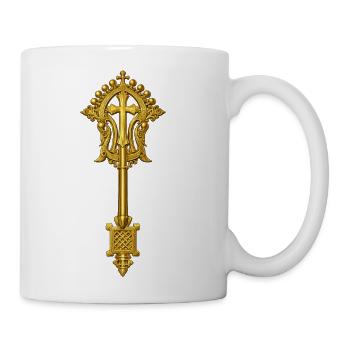 Lalibela Cross by Marlaq Fashion - Coffee/Tea Mug - white - Right