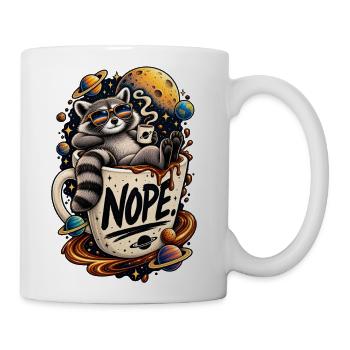 Cosmic Cat Mug: Space Latte Vibe - Coffee/Tea Mug - white - Right